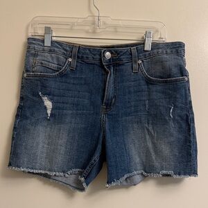 Just Black Distressed Blue Jean Shorts
